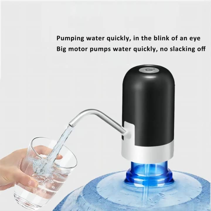 Pompe à Eau Électrique Rechargeable USB – Débit Rapide pour Bonbonnes d'Eau