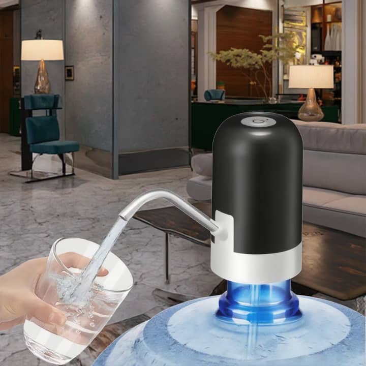 Pompe à Eau Électrique Rechargeable USB – Débit Rapide pour Bonbonnes d'Eau